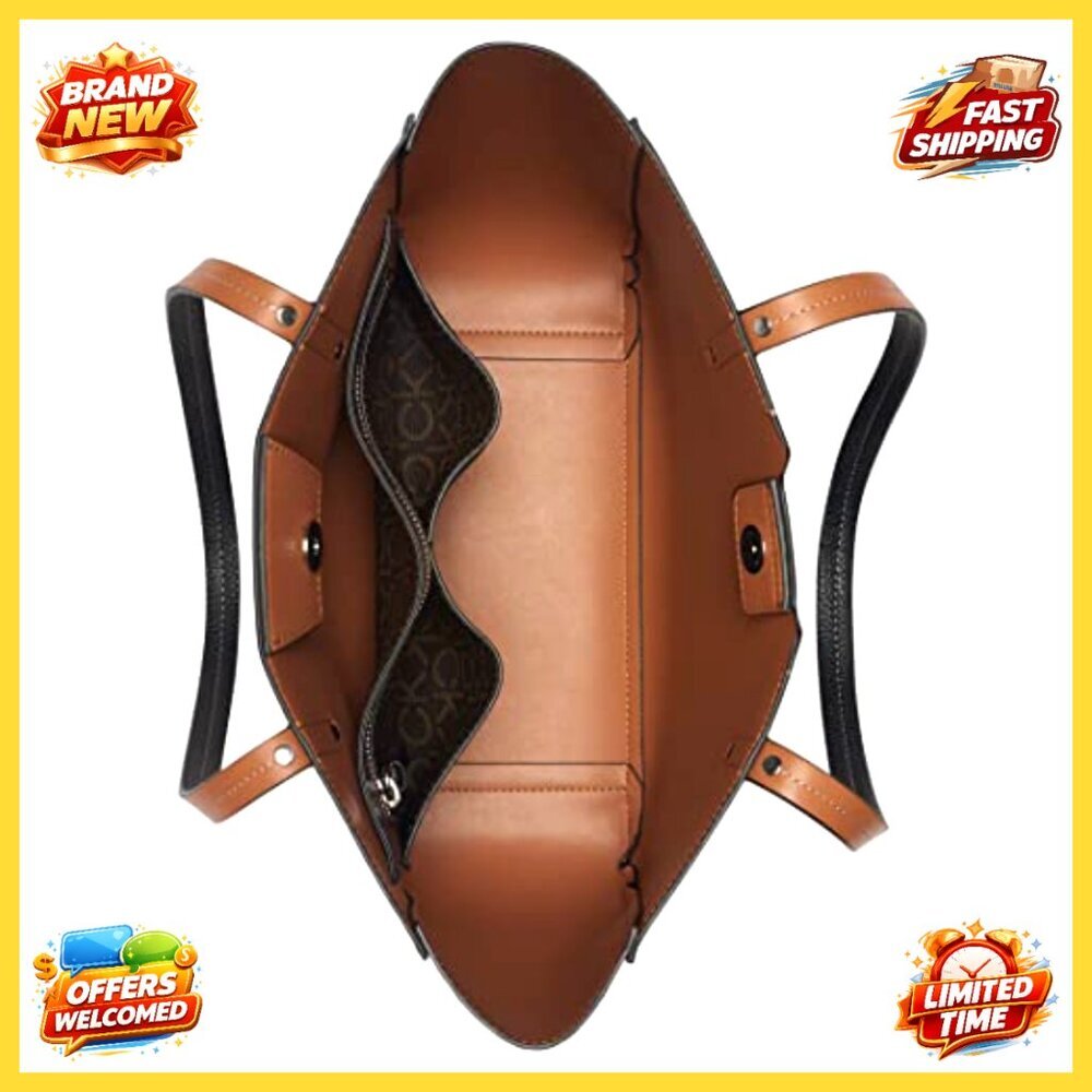 Large Organizational Tote with Tablet Slot and Multiple Pockets for Work or - Picture 4 of 5
